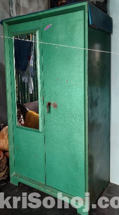 Steel cupboard.